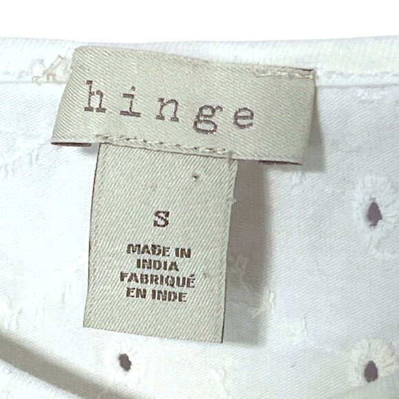 Hinge Strappy Eyelet Tank Top Womens Size Small White Lacy Peplum Coquette Cami - Picture 6 of 9